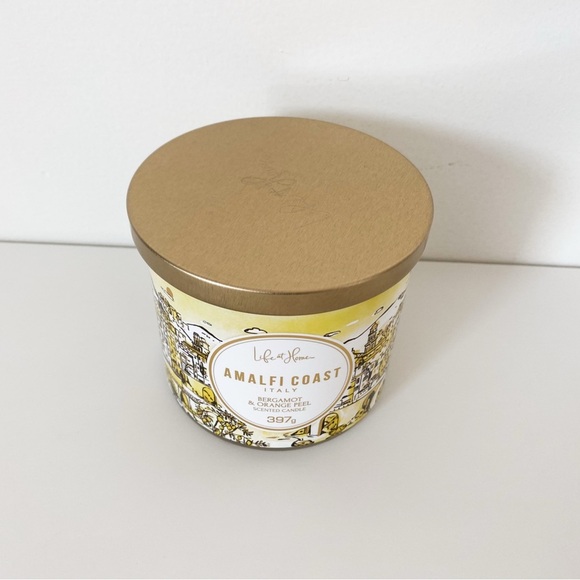 BRAND NEW Life at Home 3-Wick Candle, Amalfi Coast, Bergamot and Orange Peel - Picture 2 of 4
